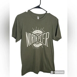 North Pier Brewing Company Olive Green T-Shirt Women’s size Medium